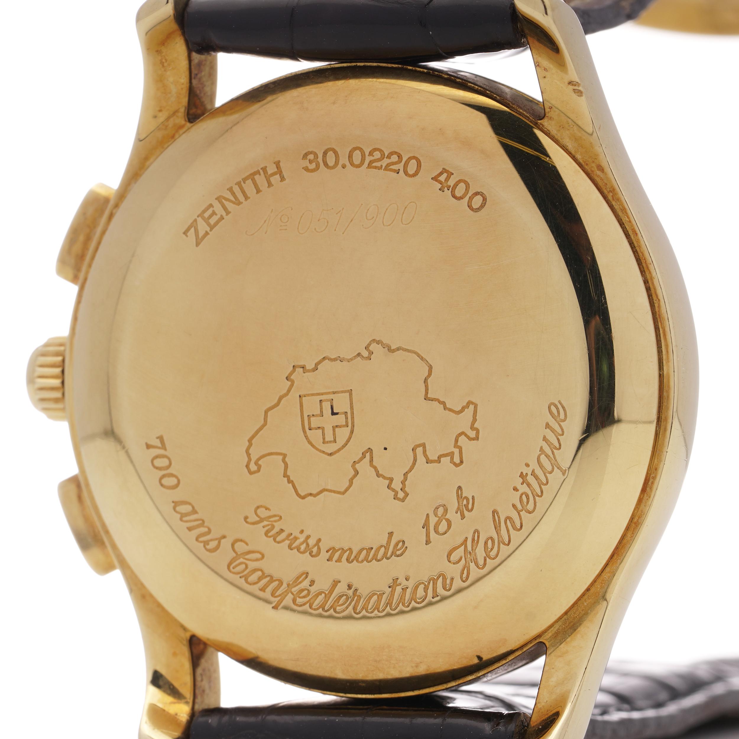 zenith 18k gold watch