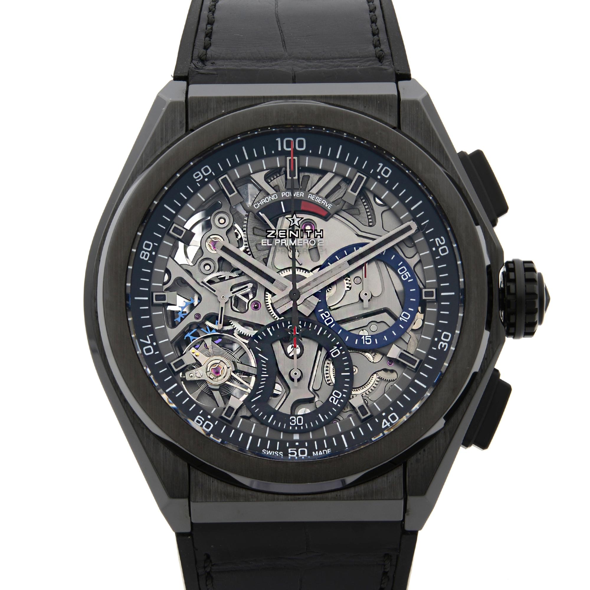 Pre owned Like new Zenith El Primero Defi 21 49.9000.9004/78.R582. No visible signs of use except a couple of hairline scratches on the case back visible under close inspection. This Beautiful Timepiece Is Powered by a Mechanical (Automatic)