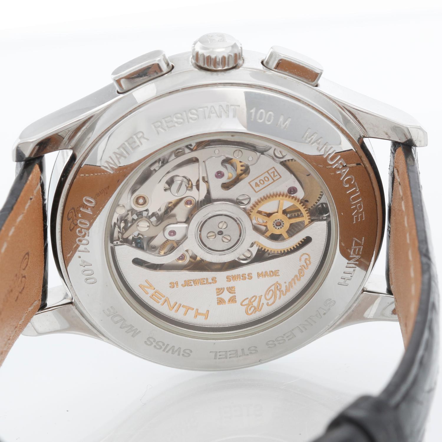 Zenith El Primero Chronograph Men's Automatic Watch In Excellent Condition In Dallas, TX