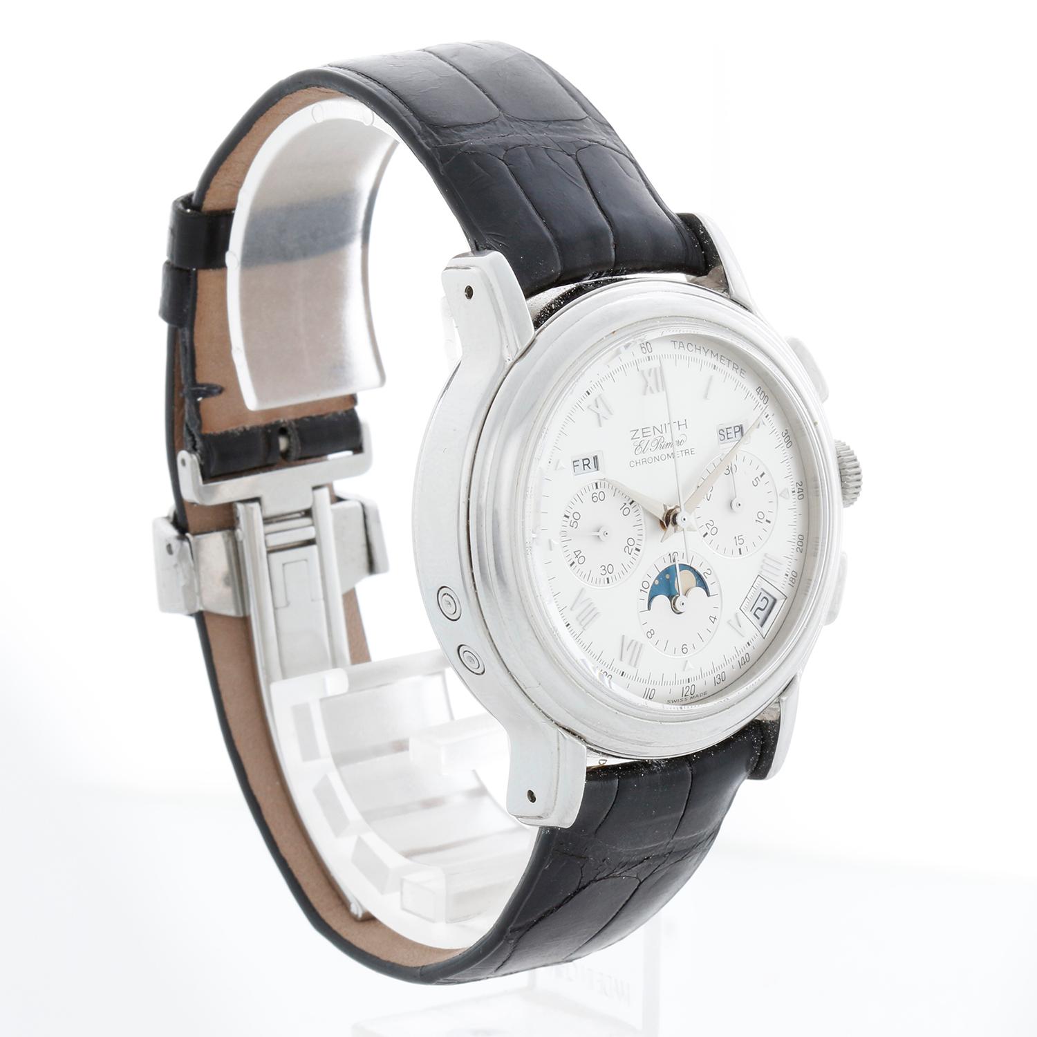Zenith El Primero Chronomaster Herrenuhr aus Edelstahl 01.0240.410 im Angebot 2