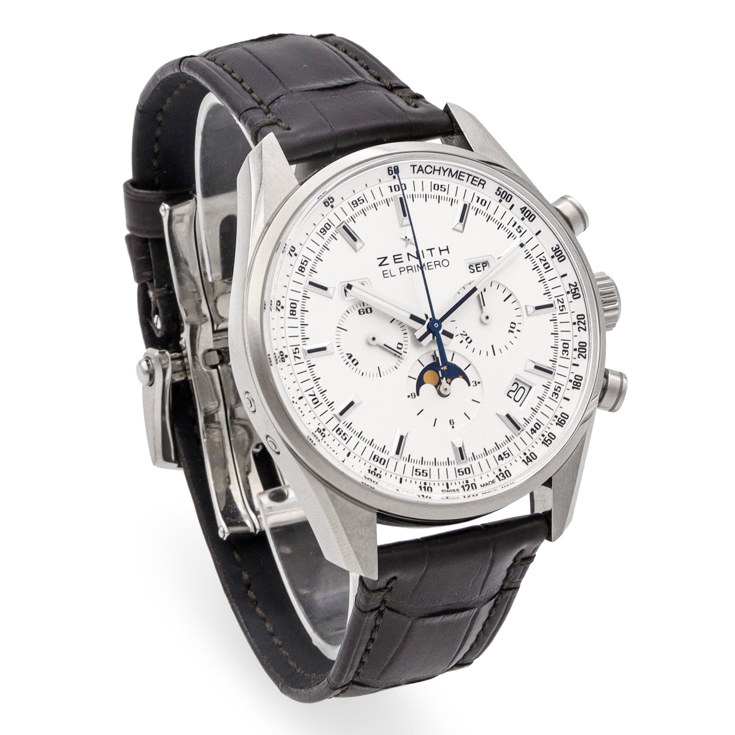Zenith El Primero Mondphase Chronograph Automatik Herrenuhr Ref. 03.2091.410 im Angebot 1