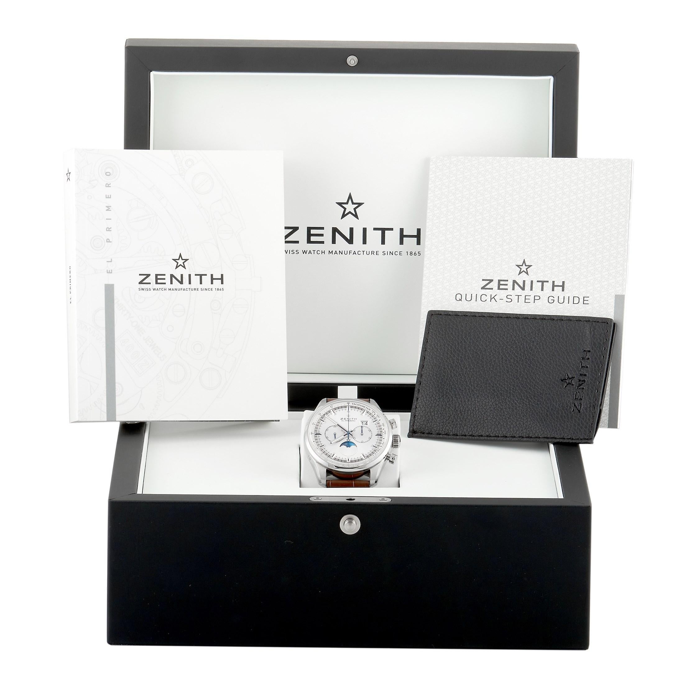 Zenith El Primero Moonphase Chronograph Watch 03.2160.4047/02.c713 1