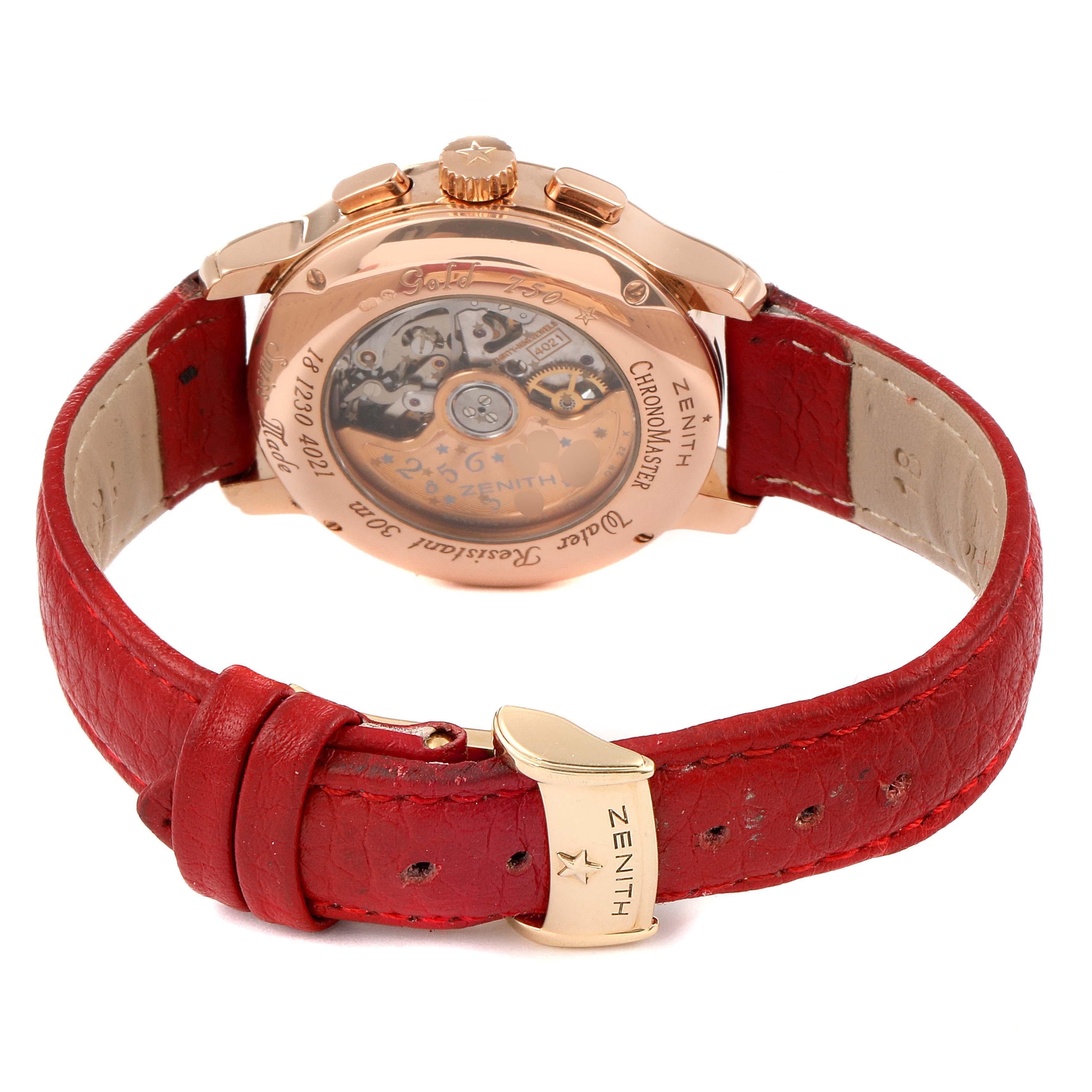 Zenith El Primero Open Heart Rose Gold Chronograph Watch 18.1230.4021 3