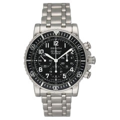 Zenith El Primero Rainbow Flyback 1/02.0470.405 Black Dial Steel Mens Watch