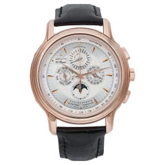 Used Zenith El Primero XXT Quantieme 18K Rose Gold Silver Dial Men Watch 18.1260.4003