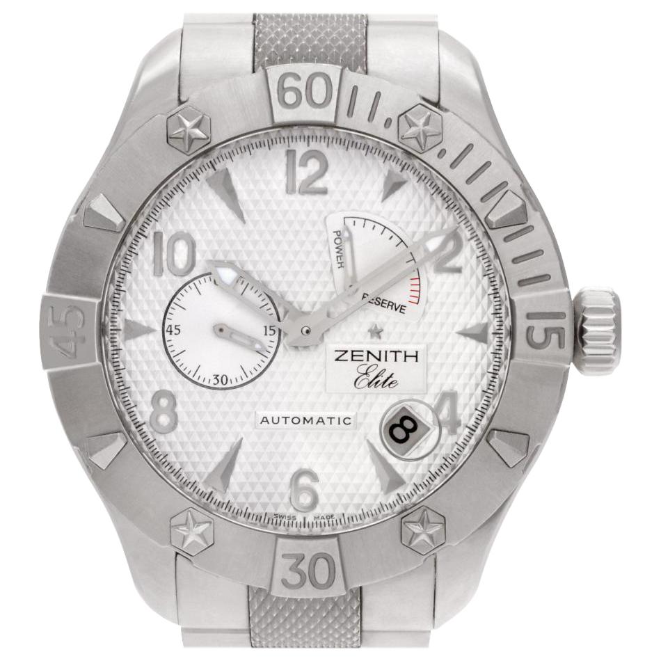 Zenith Elite 03.0516.685.21 Stainless Steel Cream Dial Automatic Watch For Sale