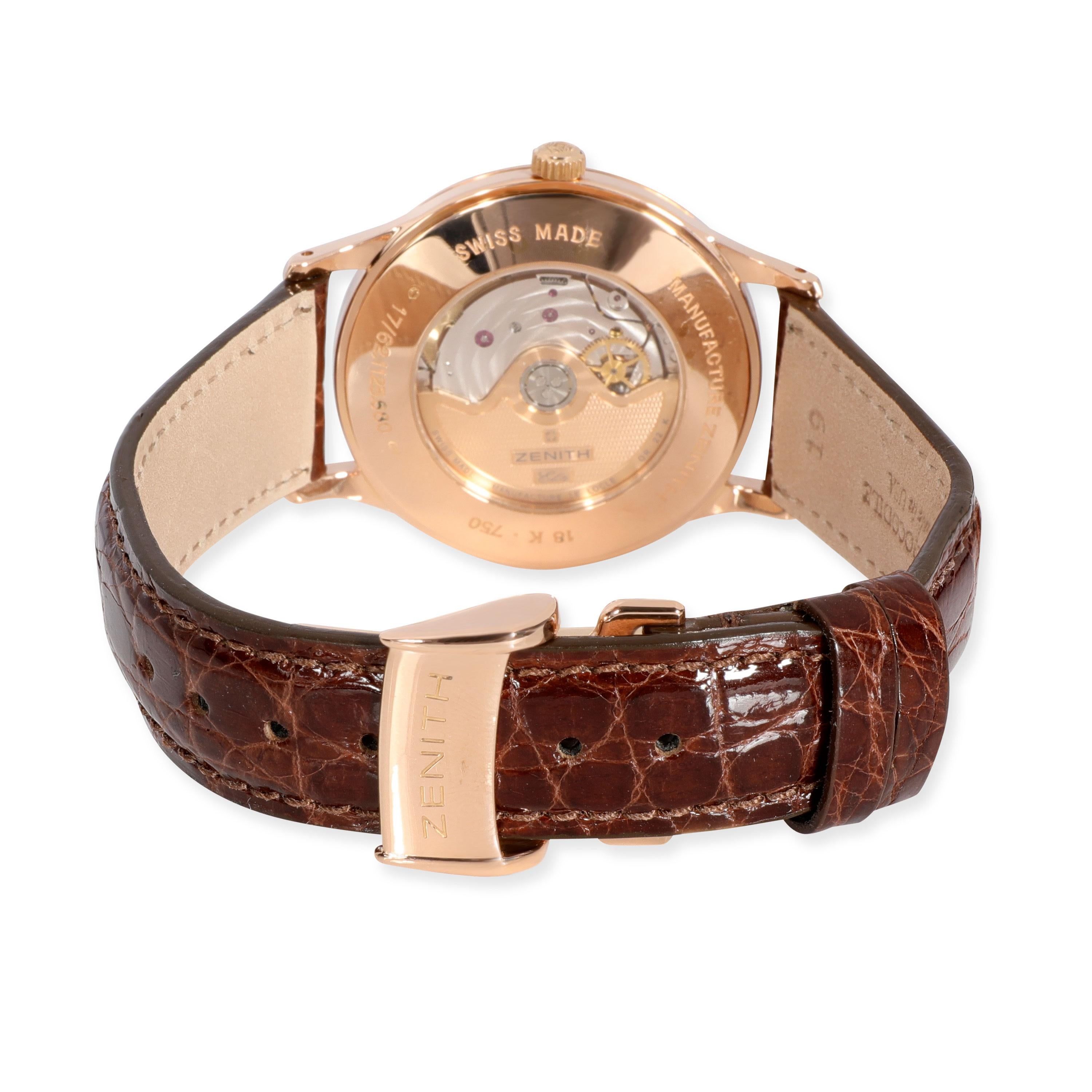 Zenith Elite 17/62.1125.680 Men's Watch in 18kt Rose Gold

SKU: 107179

PRIMARY DETAILS
Brand:  Zenith
Model: Elite
Country of Origin: Switzerland
Movement Type: Mechanical: Automatic/Kinetic
Year of Manufacture: 2010-2019

Condition: Retail price
