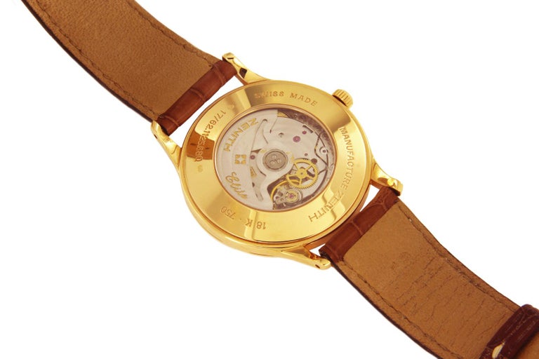 Mouvement De Montre Zenith Elite 30.0240.680/01 - Boîtier Or 18 Carats - Montre De Poche Occasion Excellent état