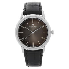 Zenith Elite Steel Faded Black and Grey Dial Automatic Watch 03.2290.679