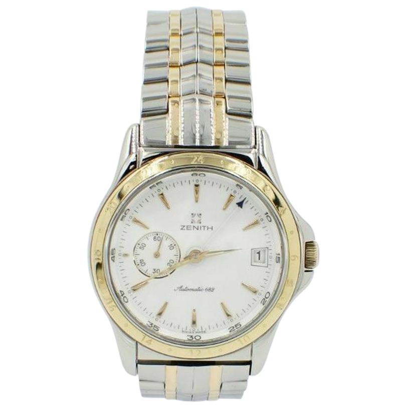 Zenith Elite Ref 53 0030 682 18 Karat Yellow Gold and Stainless Steel Box Papers