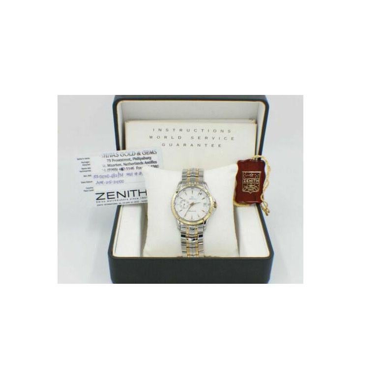 Zenith Elite Ref 53 0030 682 18 Karat Yellow Gold and Stainless Steel Box Papers 1