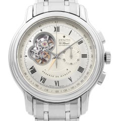 Zenith Grande Chronomaster El Primero Stahl Silber Zifferblatt Herrenuhr 03.1260.4021