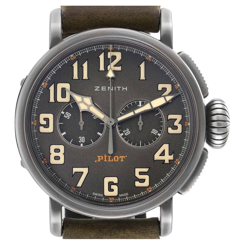 Zenith Heritage Pilot Type 20 Chronograph Mens Watch 11.2430.4069 Box Card