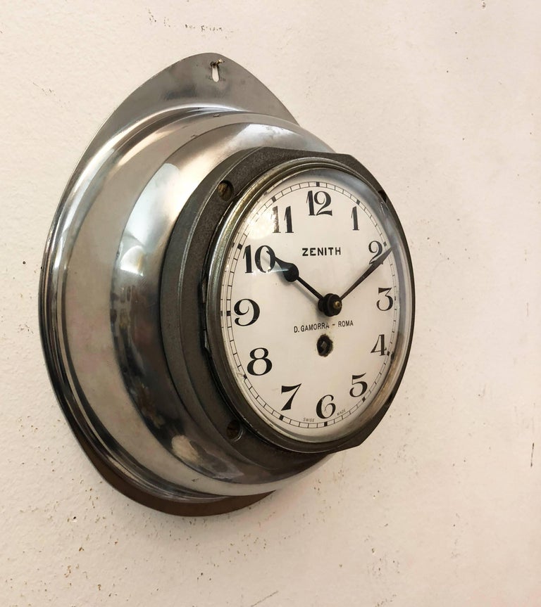 Zenith Industrial Wall Clock at 1stDibs