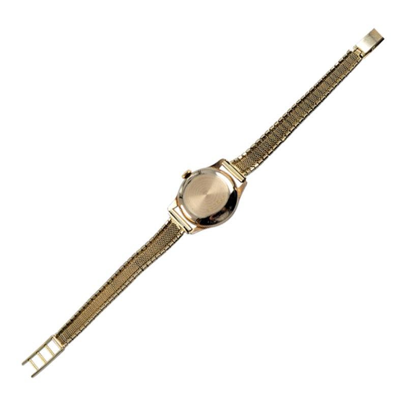 Zenith Ladies Rose Gold Art Deco Handmade Wristwatch with Period Bracelet, 1930s 1
