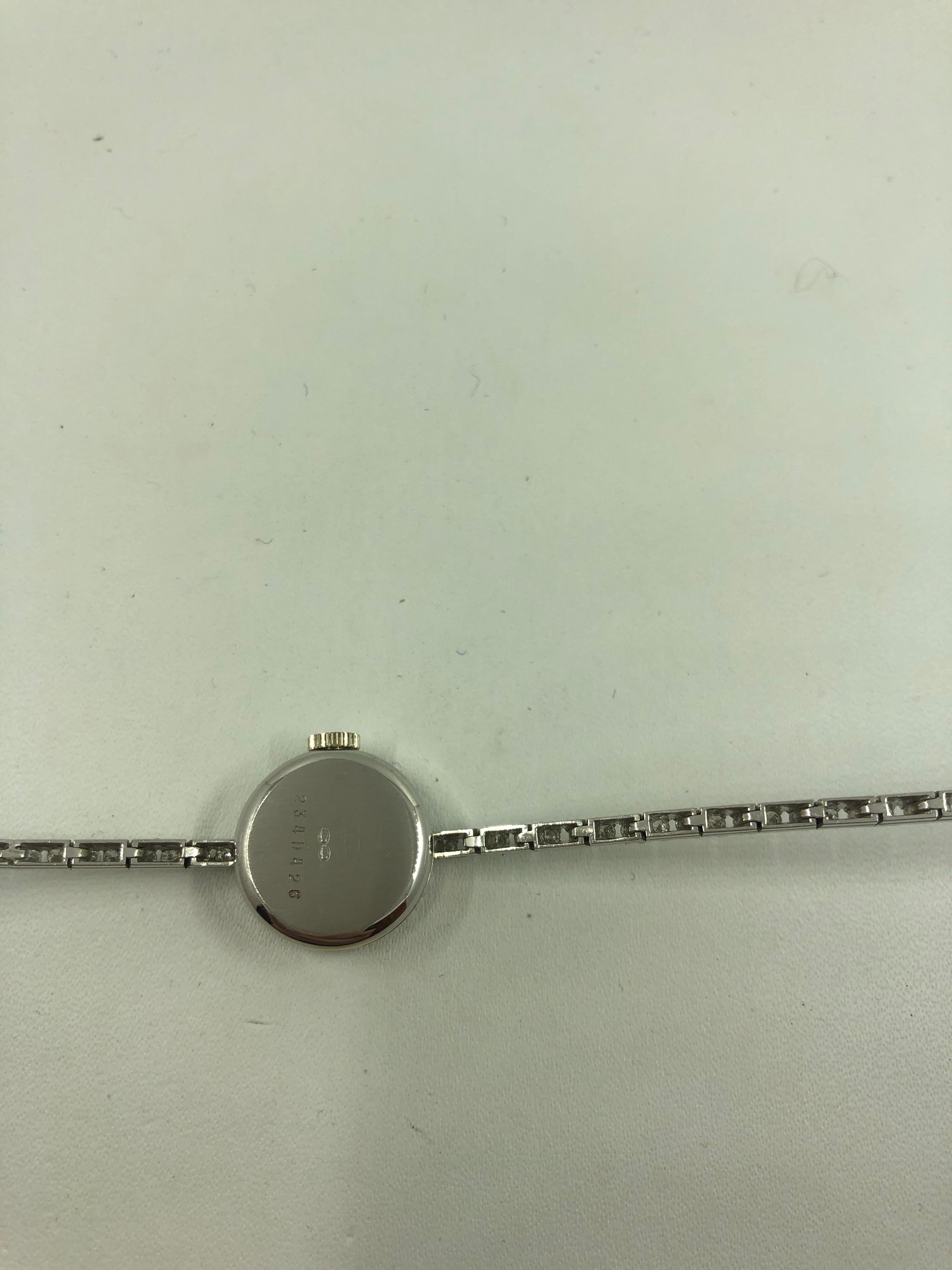 Zenith Ladies White Gold Diamond manual cocktail Wristwatch In New Condition For Sale In Colmar, FR