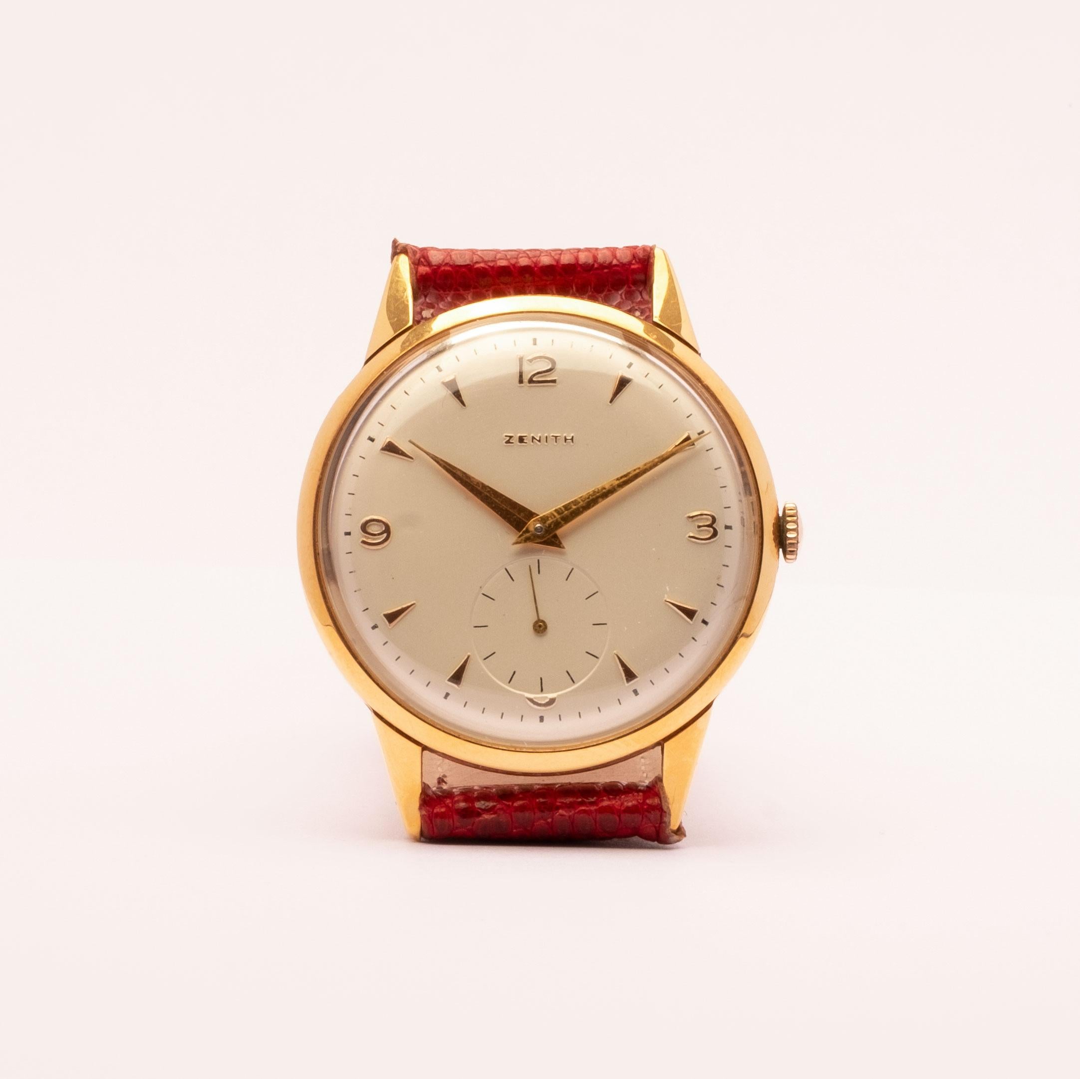 Zenith manual winding gold watch For Sale 2