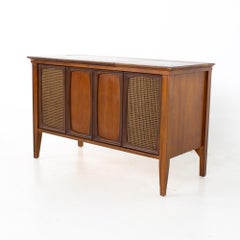 Zenith Mid Century Walnut Stereo Record Console