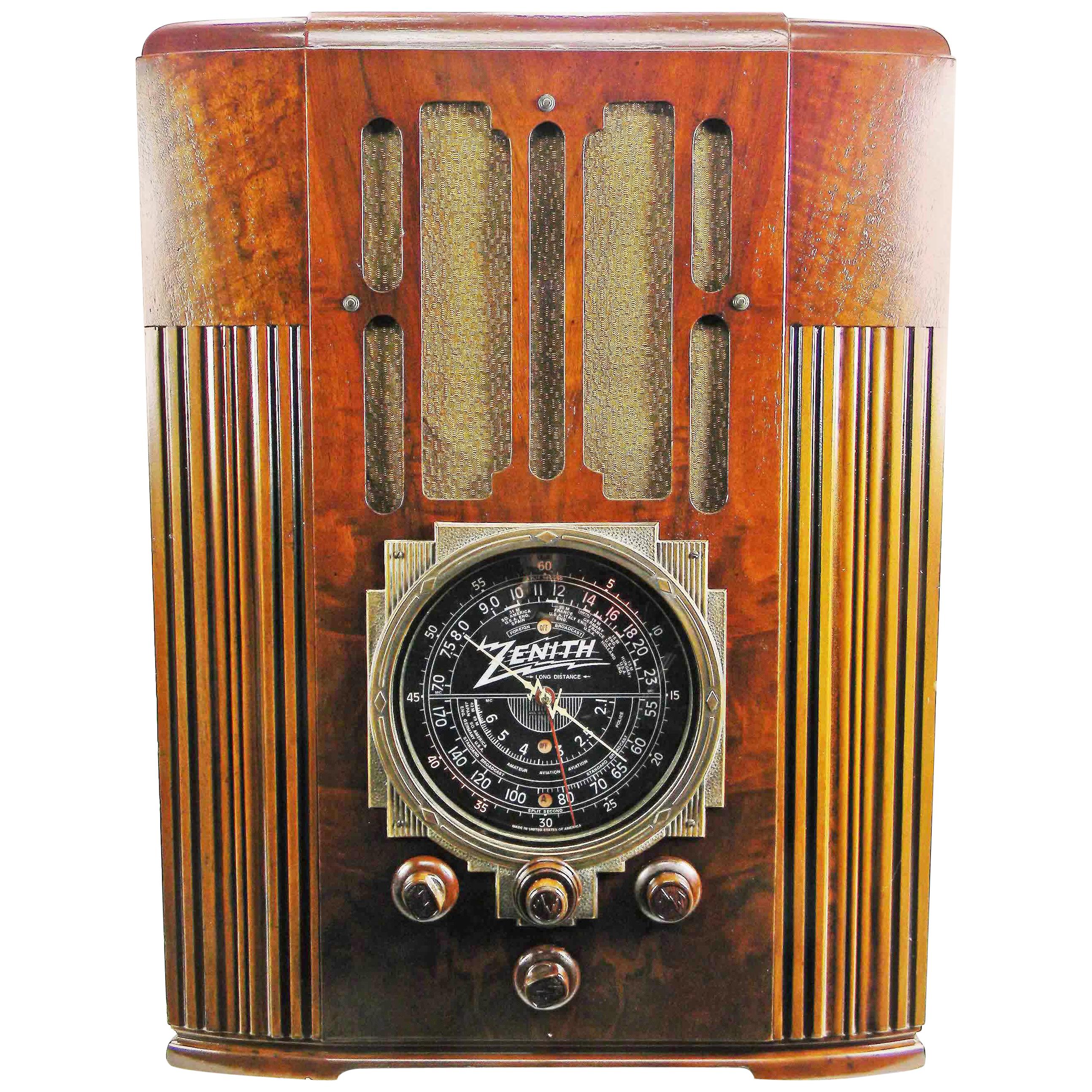 Zenith Model 9-S-30 Tombstone '1936' Art Deco Bluetooth Tube Radio