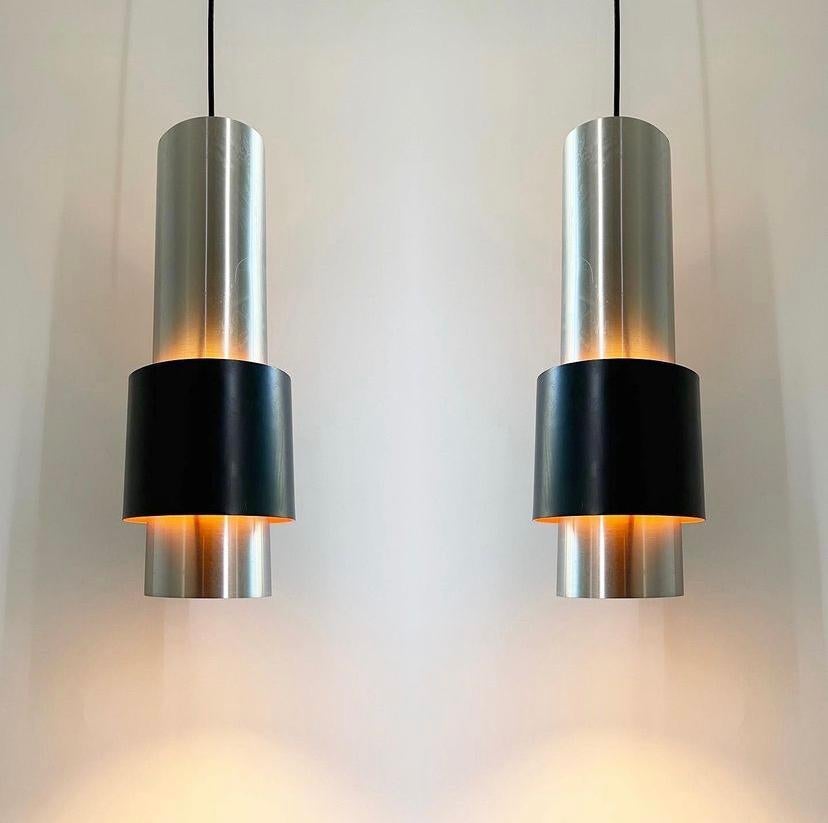 Zenith Pendant Lamps by Jo Hammerborg for Fog & Mørup, 1960s Set of 2. In Fair Condition For Sale In תל אביב - יפו, IL