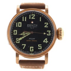 Zenith Pilot Montre D'Aeronef Type 20 Automatic Watch Bronze and Leather