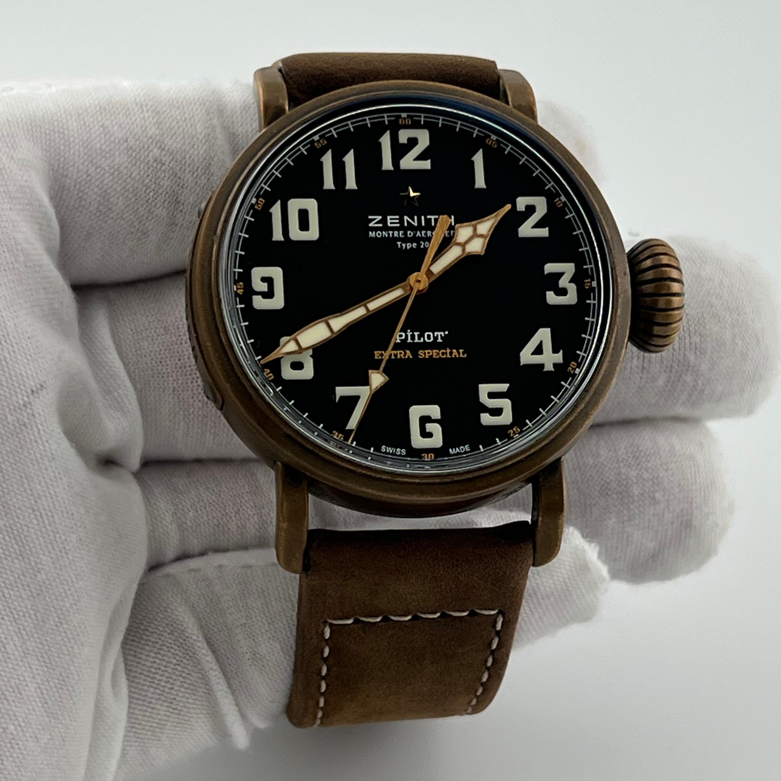 Zenith Pilot Typ 20 Extra Special 29.2430.679 45mm Bronze Automatik Box Booklet im Angebot 2