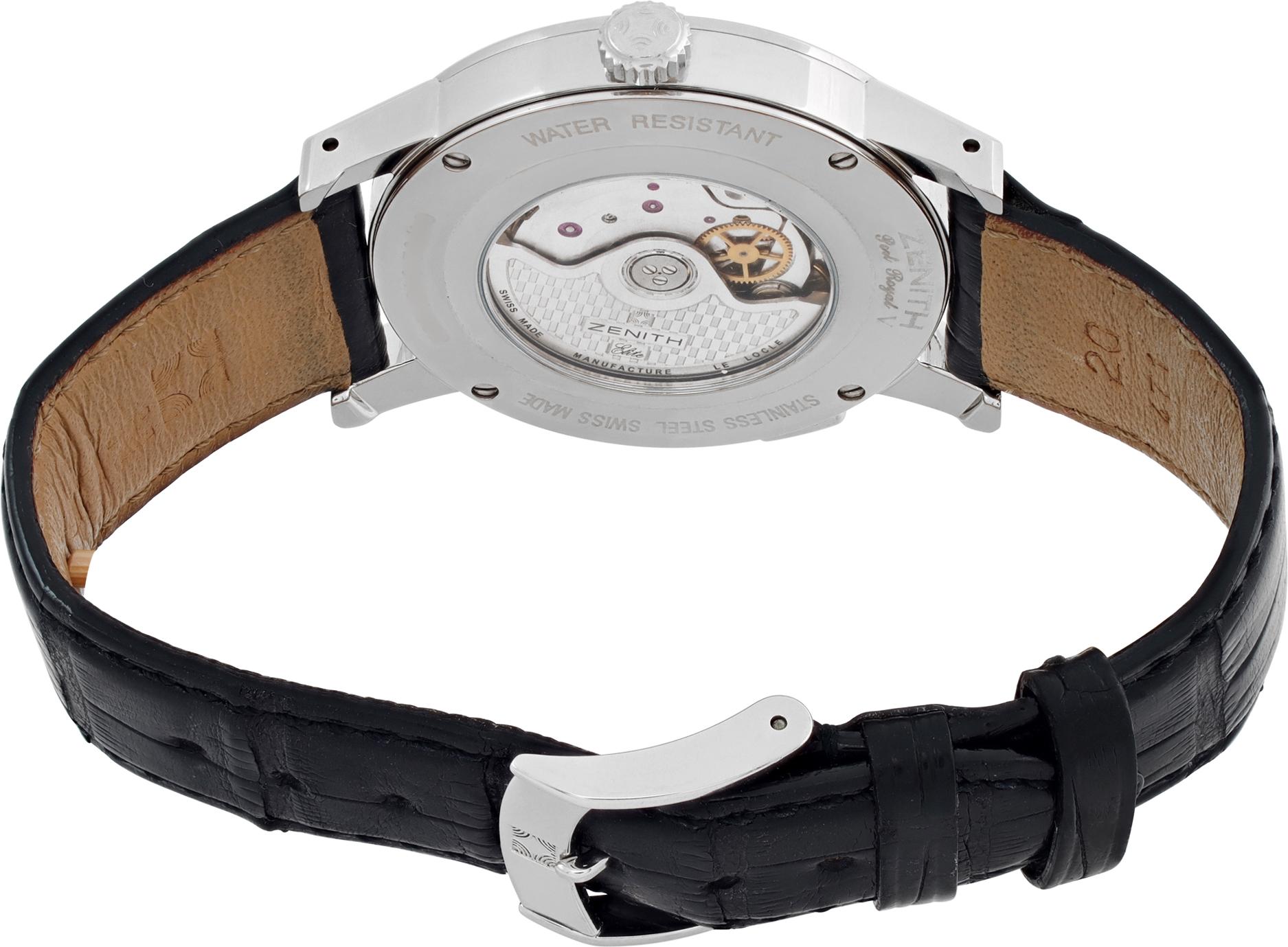 Men's Zenith Port Royale Elite Dual Time Steel Automatic Wristwatch Ref 01/02.0451.682