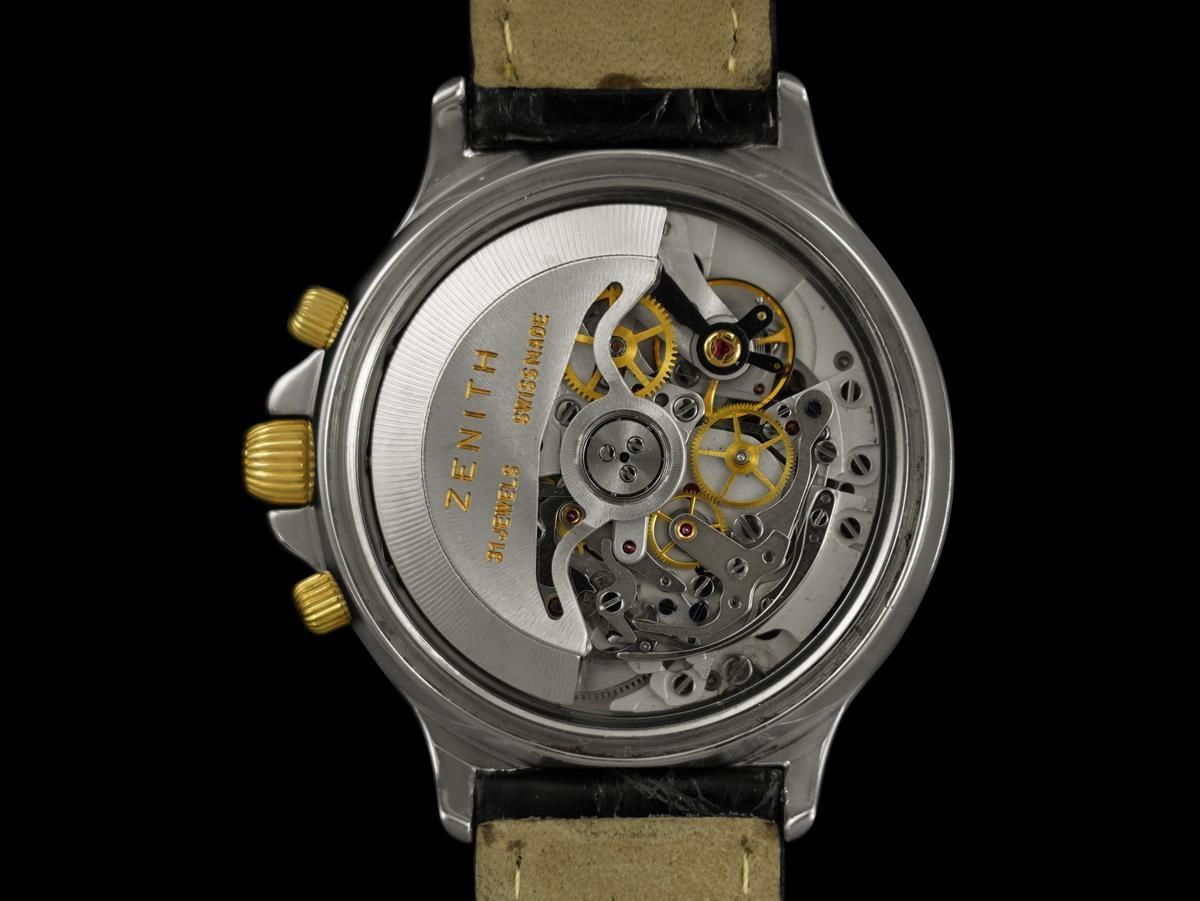 Zenith Primero Defy Mens Automatic Chronograph Watch with Papers - SS & 18K Gold For Sale 2