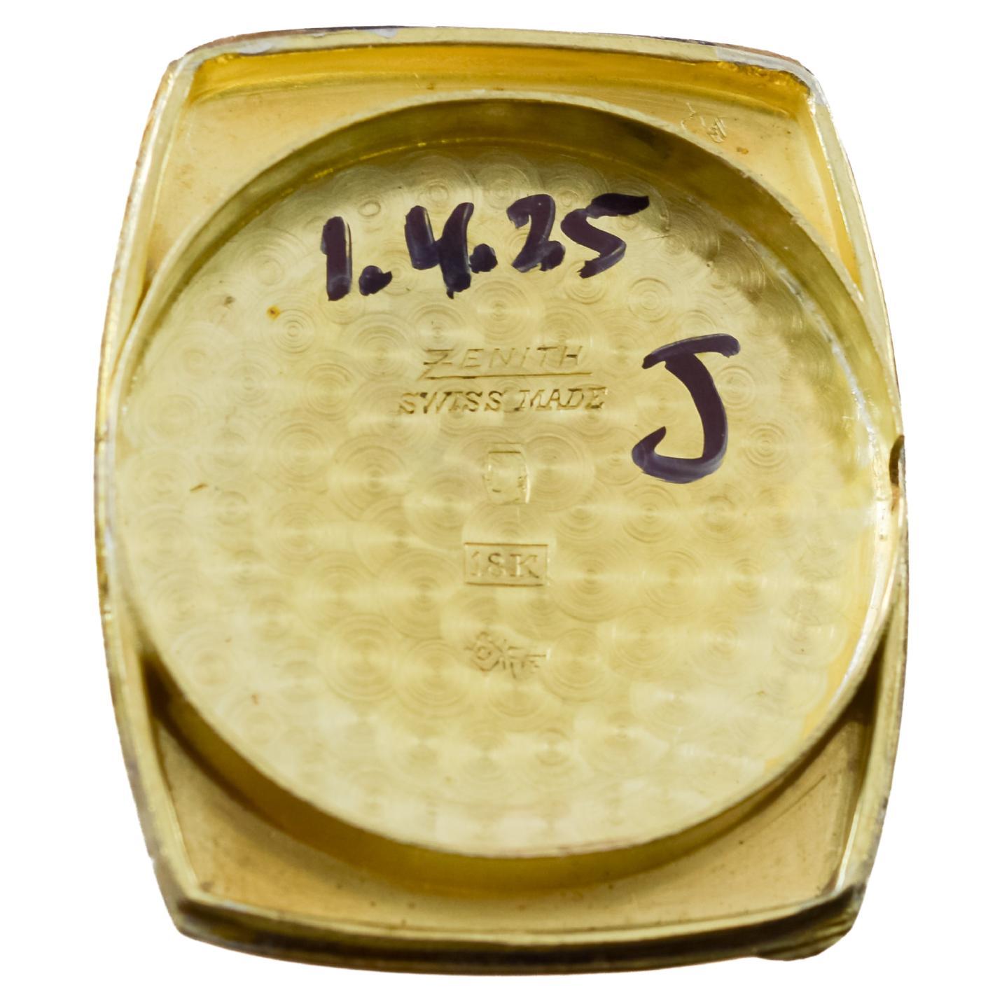 Zenith Rare Two Tone 18Kt Gold  Art Deco Watch circa 1930's for Favre Leuba For Sale 9