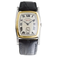 Zenith Rare Two Tone 18Kt Gold  Art Deco Watch circa 1930's for Favre Leuba