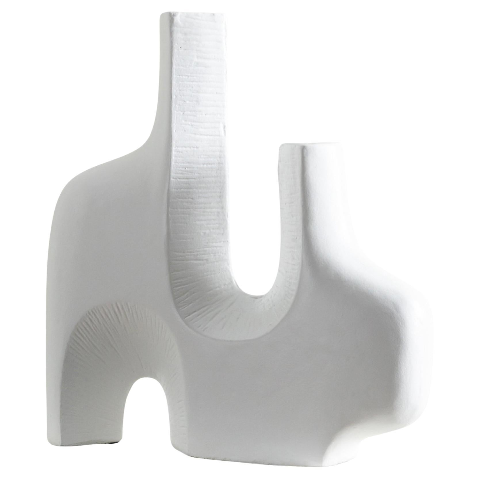 Zenith Sculpture, Handmade Organic Shape in White