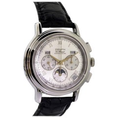 Zenith Montre automatique El Primero à chronographe triple date en acier inoxydable