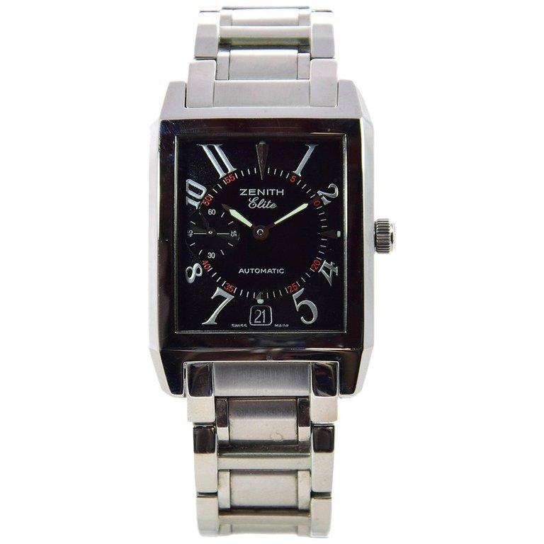 Zenith Stainless Steel Elite Port Royal V Automatic Wristwatch, circa 1999  at 1stDibs
