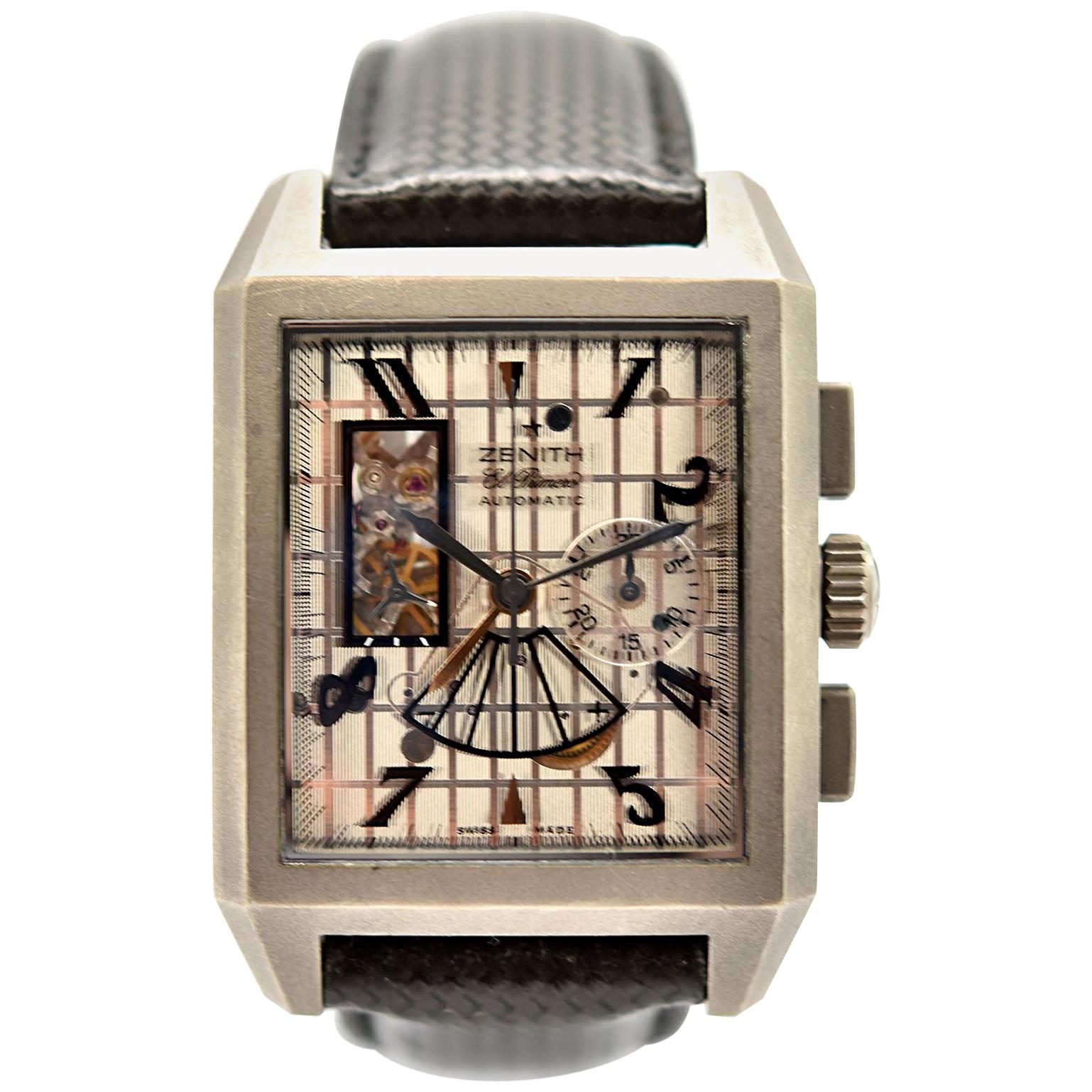 Zenith Titanium Grande Port-Royal Open El Primero Concept automatic Wristwatch