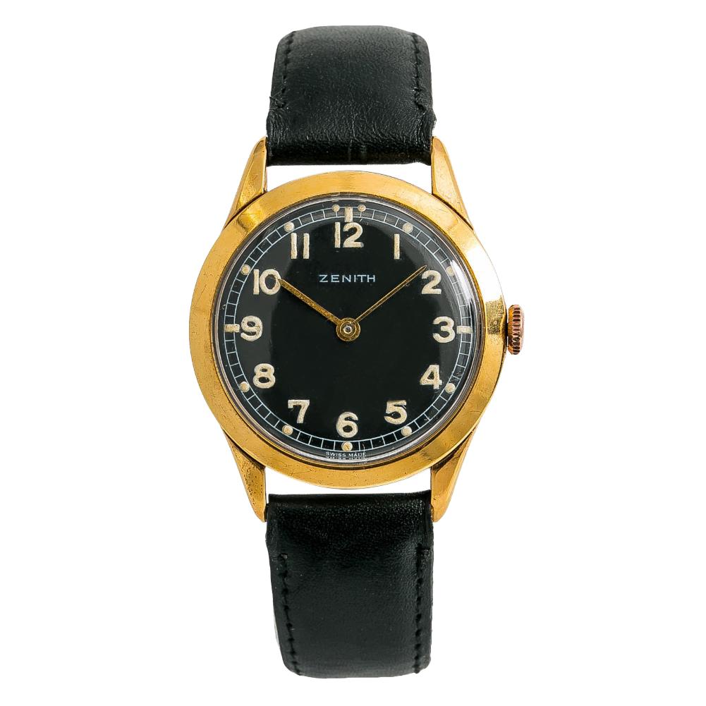 Zenith Vintage No-ref#, Black Dial, Certified and Warranty For Sale