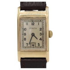Zenith Vintage Tank Style – 9ct Gold Dennison Case – 33mm – c.1944
