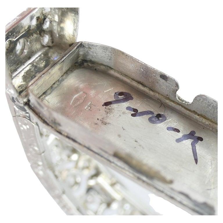 Zenith Watch Art Deco Platinum Diamond Antique Estate Jewelry For Sale 6