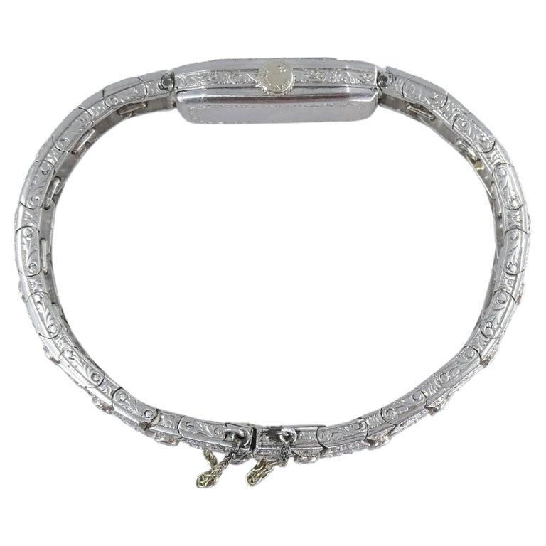 Zenith Watch Art Deco Platinum Diamond Antique Estate Jewelry For Sale 3