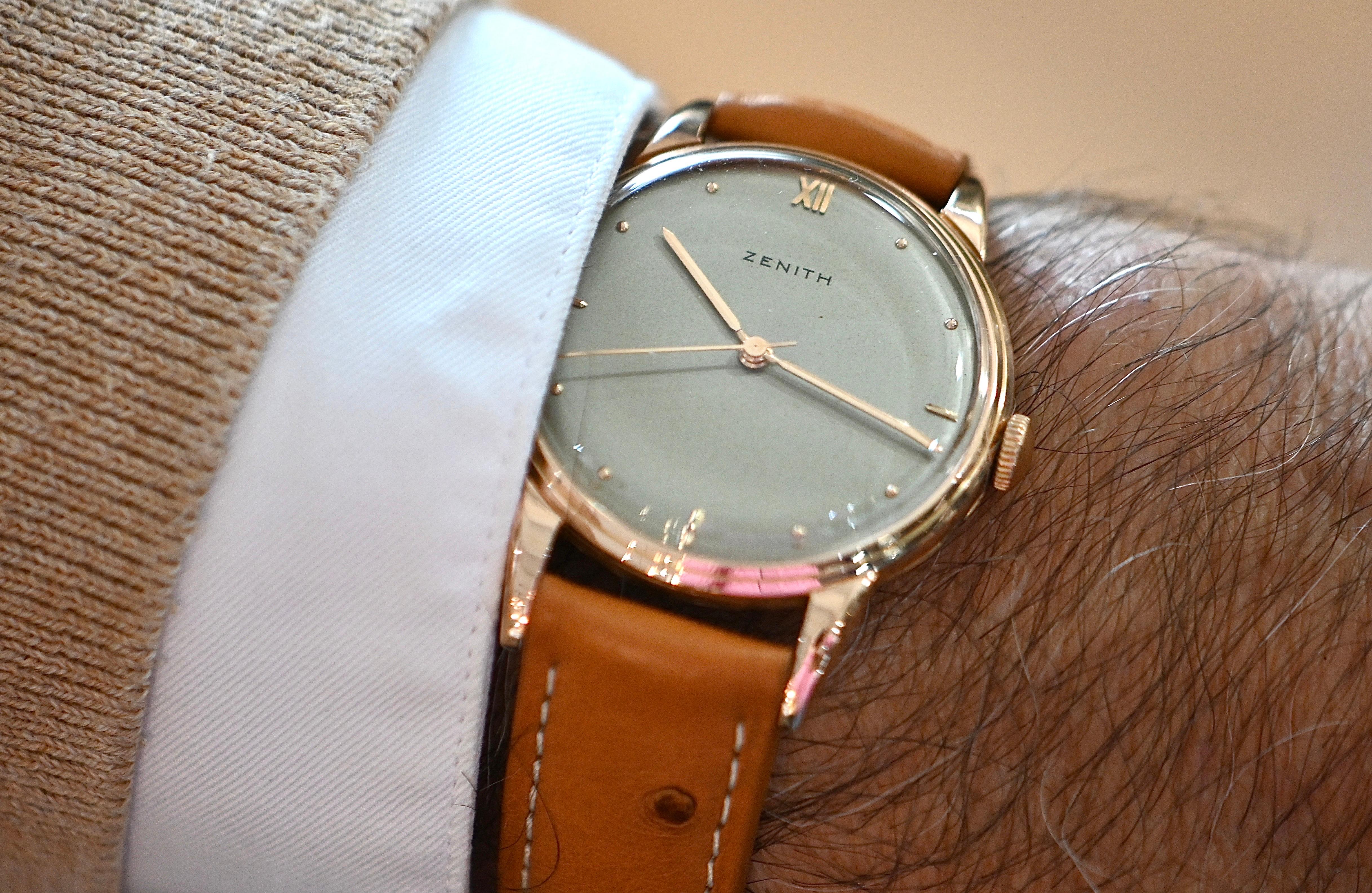 Zenith Montre en or rose 18 carats Unisexe en vente