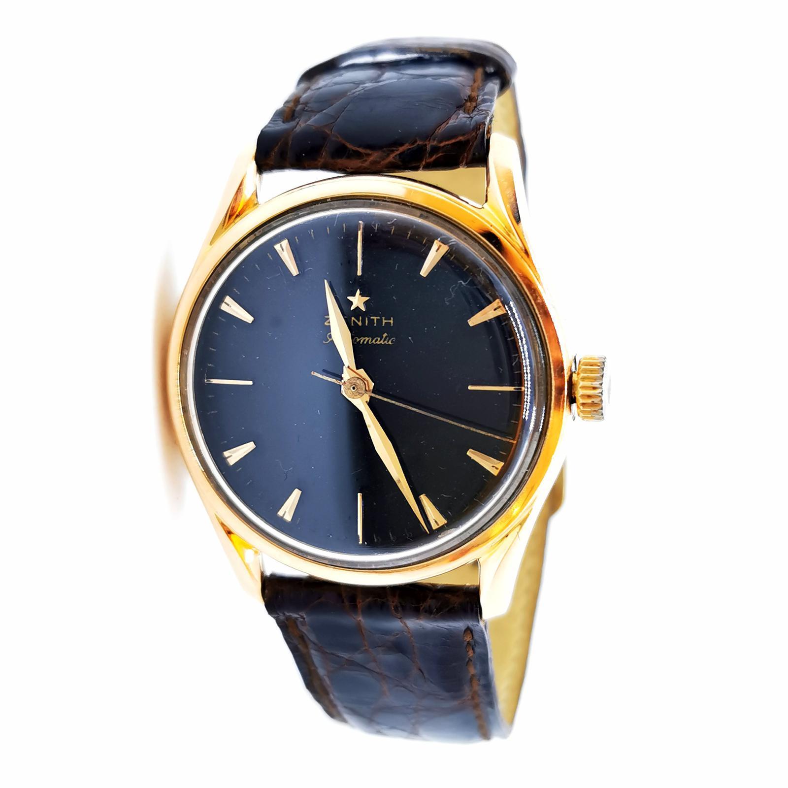Men's Zenith Watch  Yellow Gold For Sale