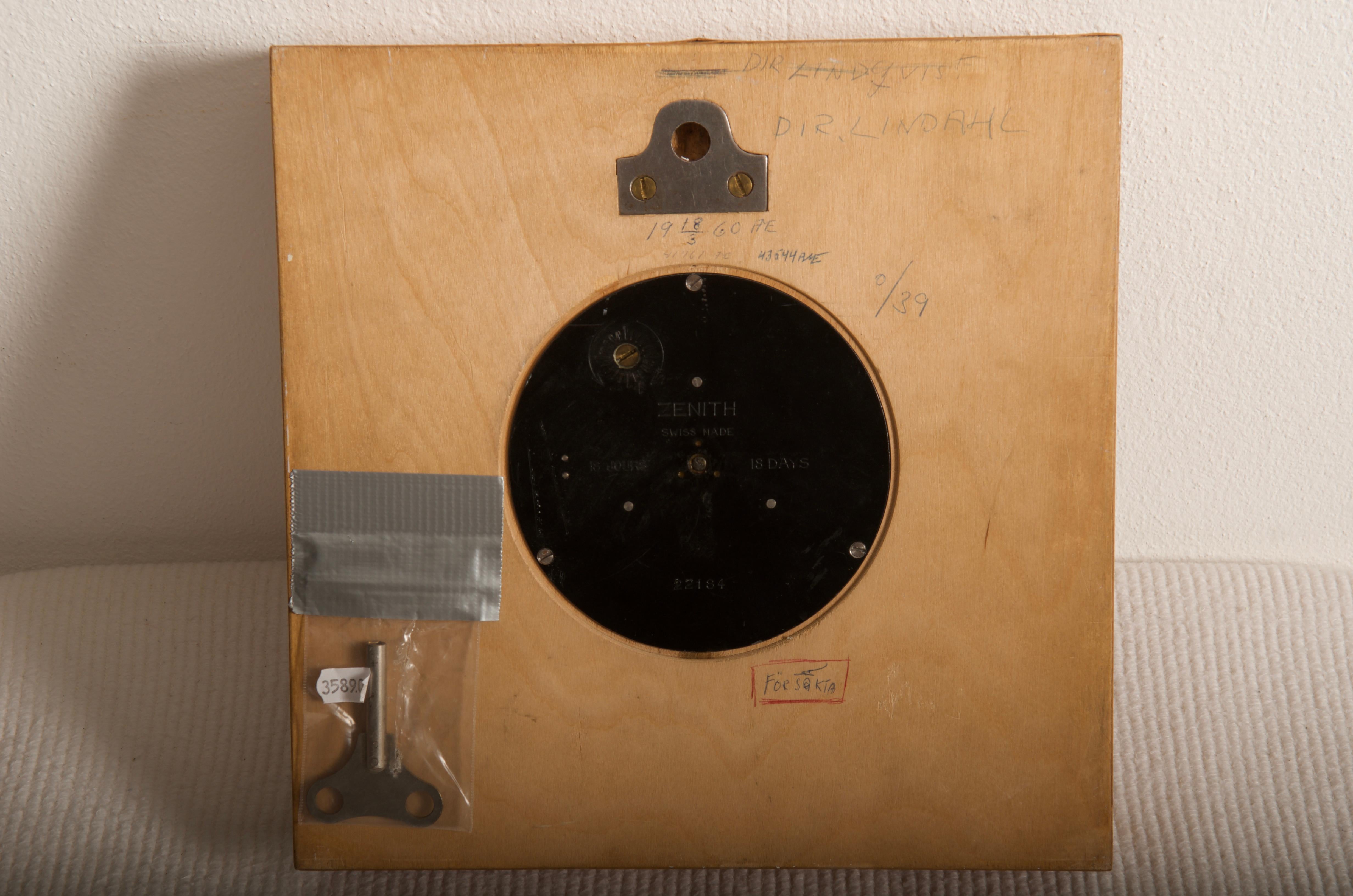 Swiss Zenith Wooden Wall Clock