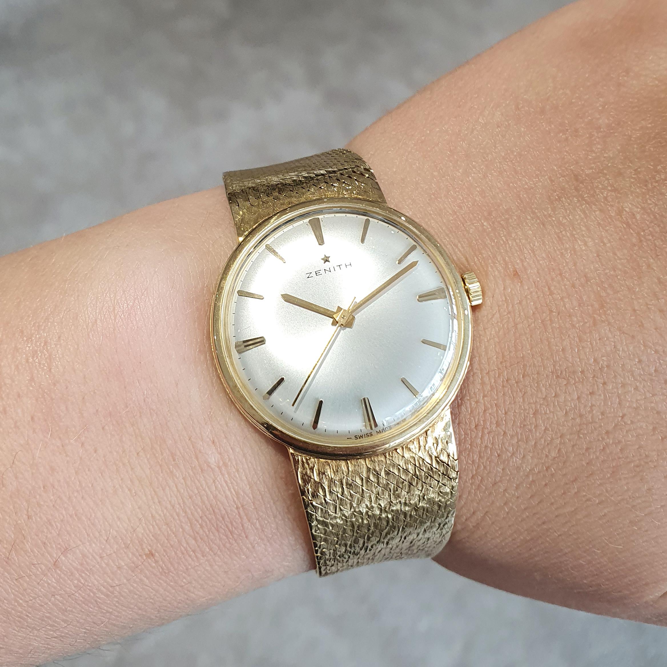Zenith Yellow Gold 18K Wristwatch 1970S 1
