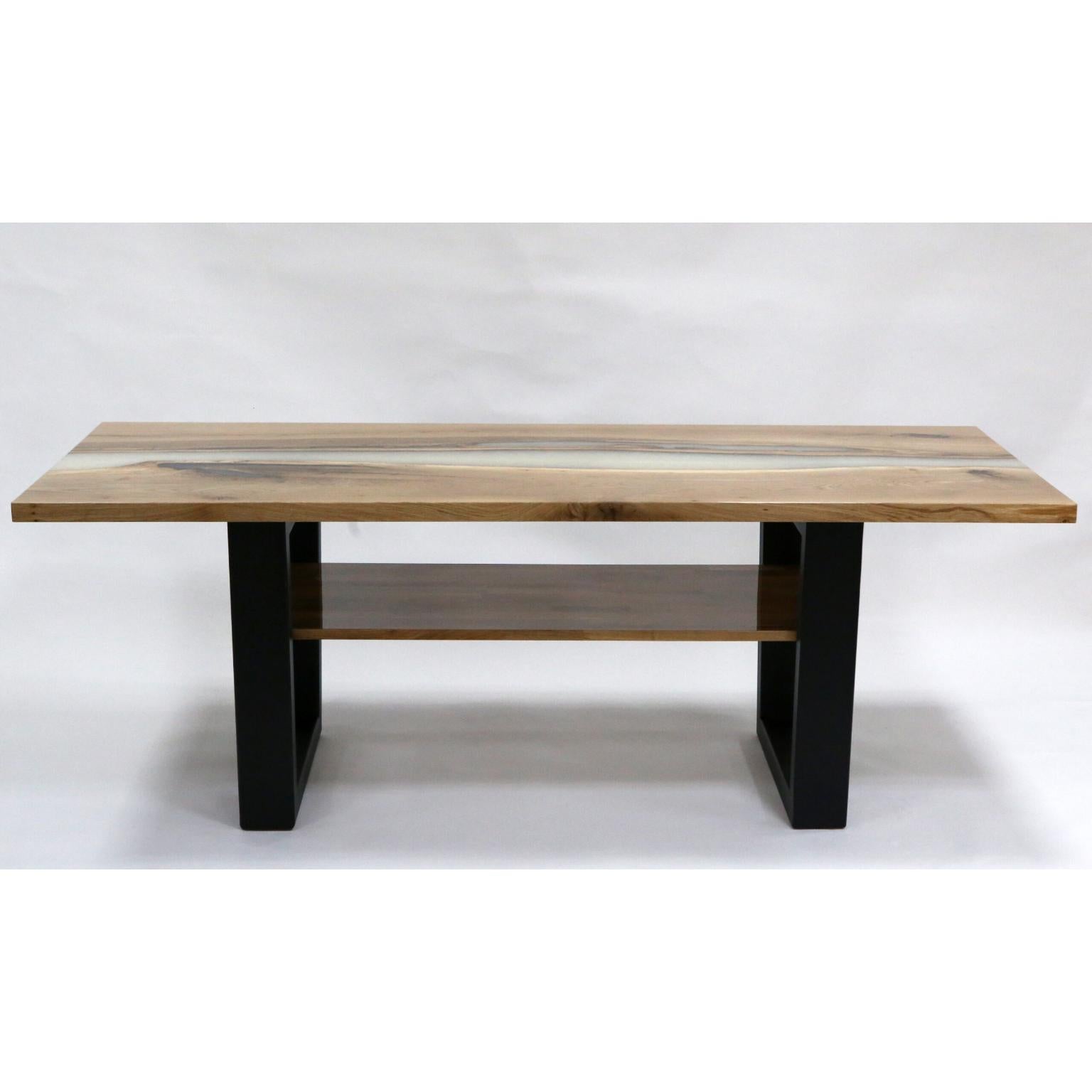 Zennit Dining Table by KV Design
One Of A Kind
Dimensions: D 70 x W 180 x H 65 cm.
Materials: European oak, metal, and epoxy.

Everything is custom-made 1 of 1 edition. Please contact us.

The dining table is an essential part of your home
