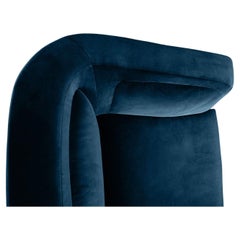 Zeno Eco Sessel aus dunkelblauem Samt von Brian Sironi von Biosofa