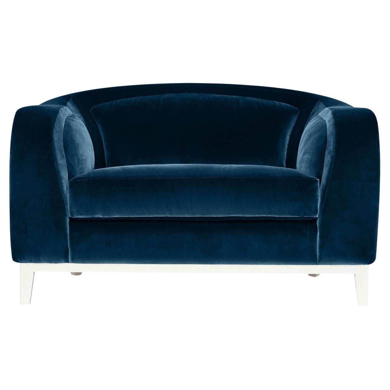Fauteuil Zeno Eco bleu foncé de Brian Sironi par Biosofa