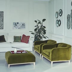 Poltrona Zeno Eco Olive Green Velvet di Brian Sironi