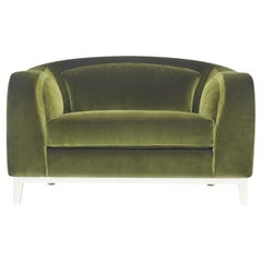 Fauteuil Zeno Eco Olive Green Velvet de Brian Sironi