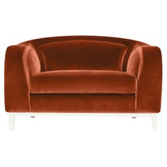 Fauteuil Zeno Eco Orange Brown Velvet de Brian Sironi