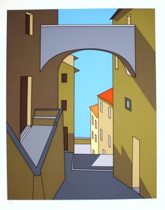 The Alley - Lithograph by Zeno Giglietti - 1970ca