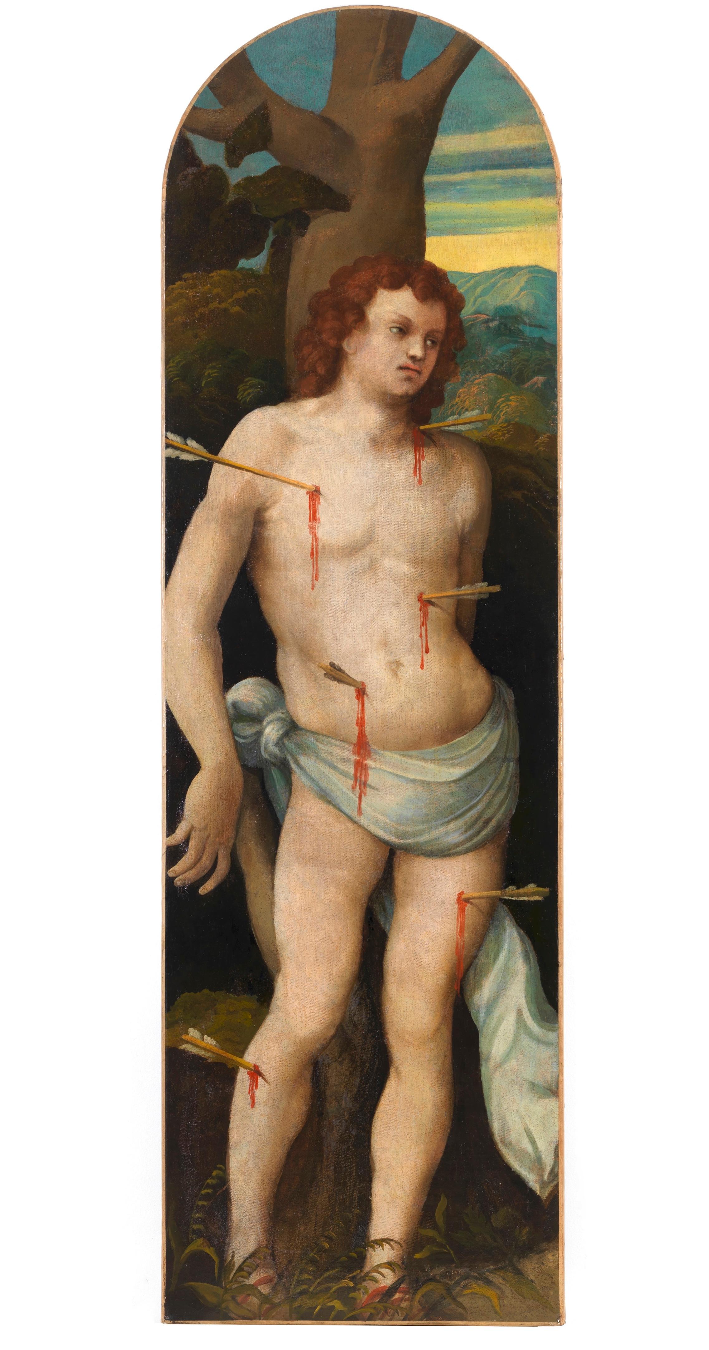 San Sebastiano San Cristoforo Zenone, Gemälde Öl auf Leinwand, 16. Jahrhundert (Alte Meister), Painting, von Zenone Veronese (1484 - circa 1542)